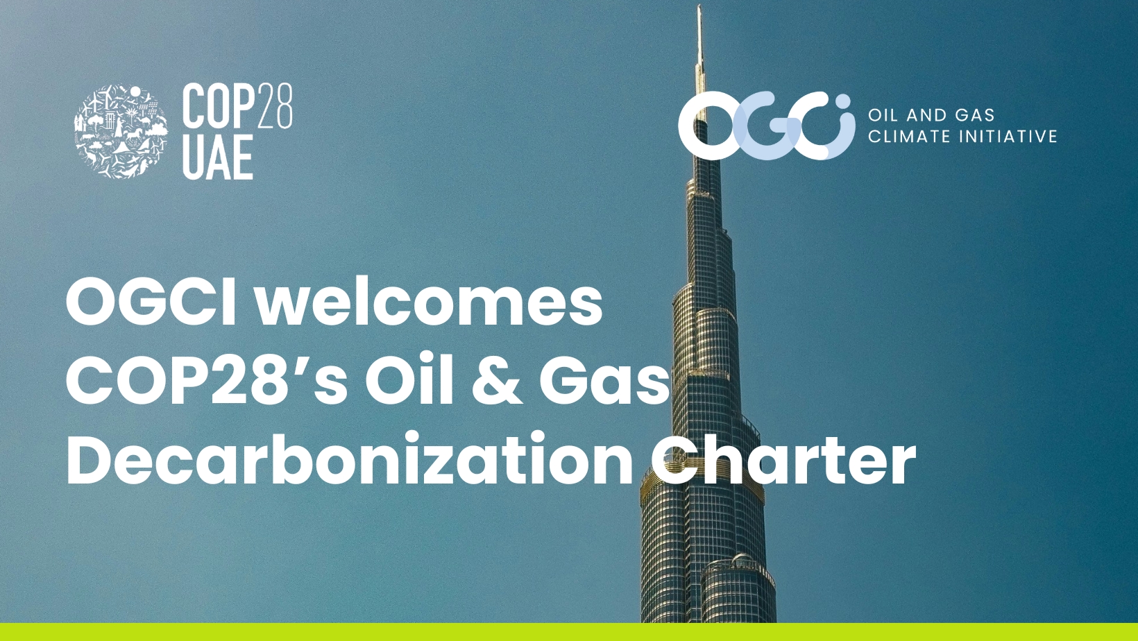 OGCI COP28 Oil & Gas Decarbonization Charter an “important milestone